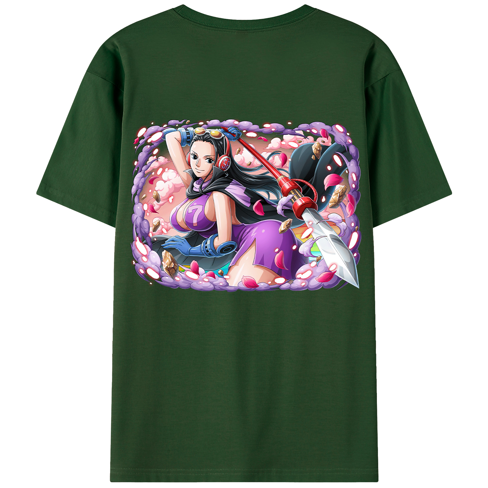ワンピース ニコ・ロビン ONE PIECE Nico Robin 綿100％半袖Tシャツ（背面プリント）
